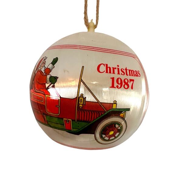 Satin Santa Ornament Unbreakable Vintage Christmas Memories Collection 1987 Box - Picture 12 of 14